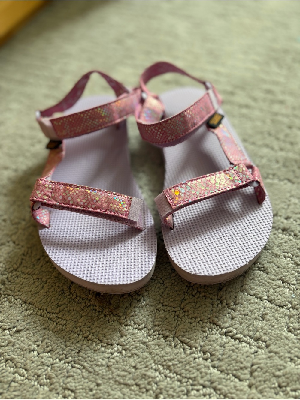 Girls Teva  Pink Sparkle sandals size 3 youth